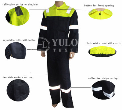 【供应欧码阻燃连体服用于安全防护】价格,厂家,图片,制服、工作服,新乡市豫龙纺织销售-